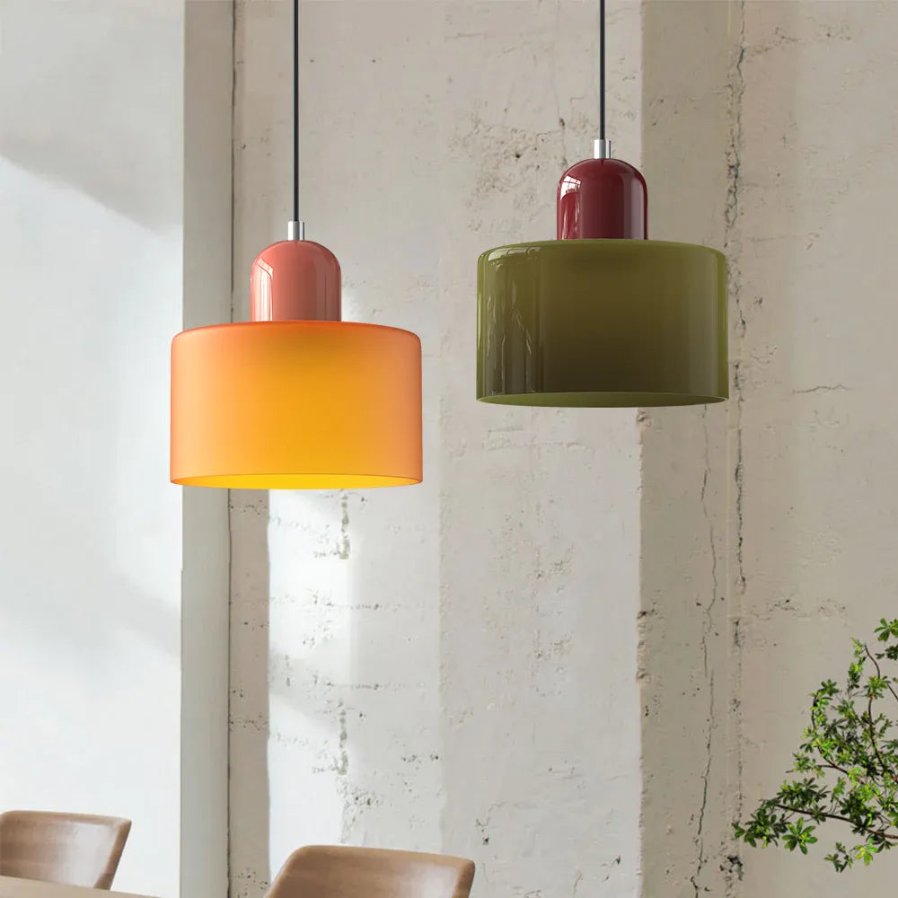 Bauhaus Medieval Simple Round Small Glass Pendant Light