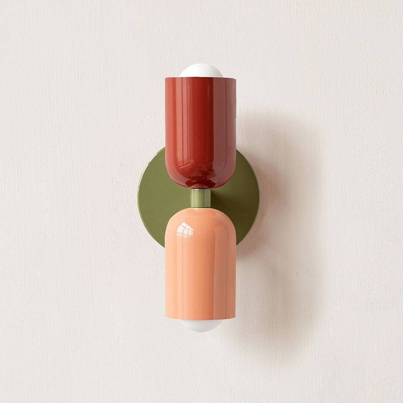 Double Head Glass Wall Lamp LED Sconce For Bedroom