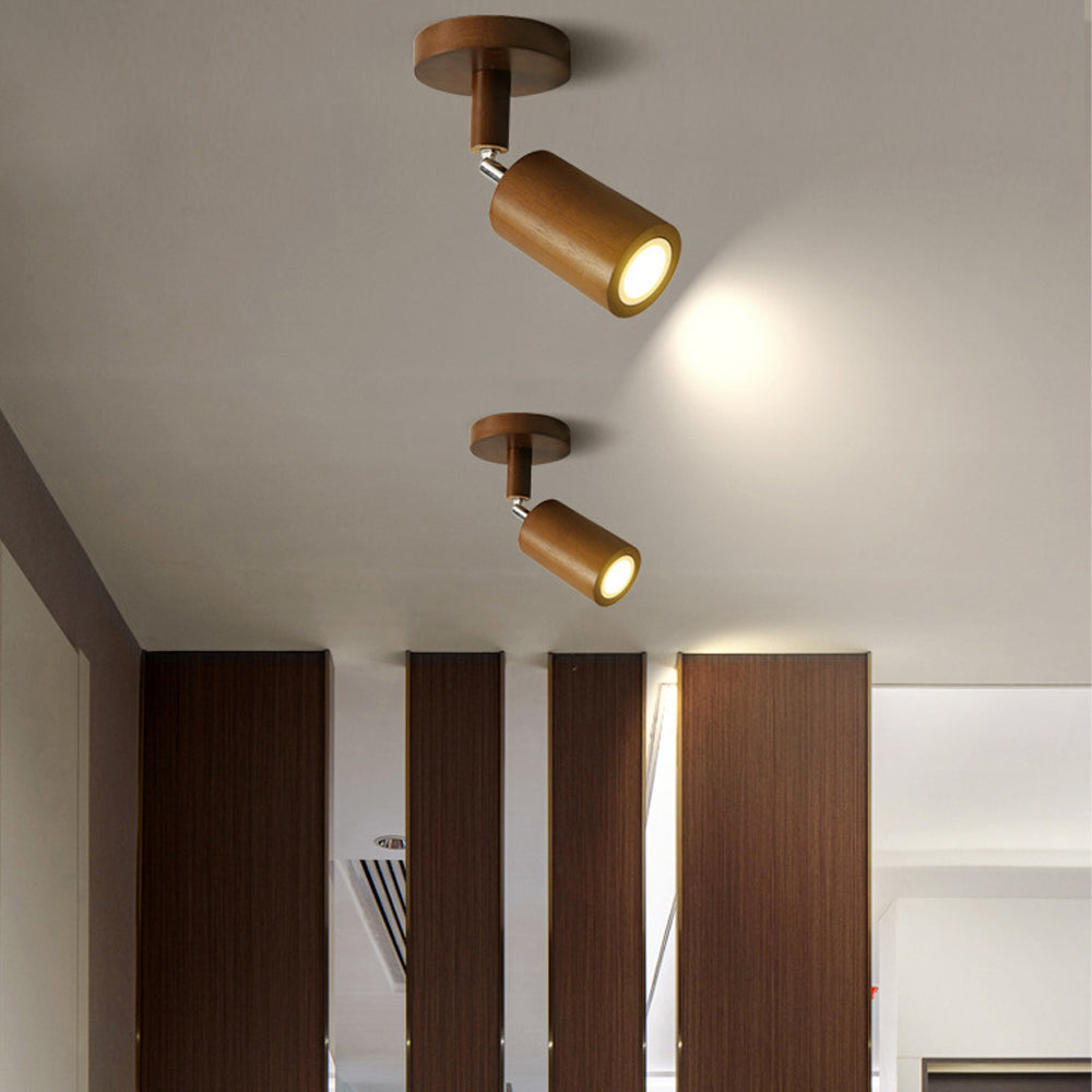 Vintage Wood Track LED Ceiling Light