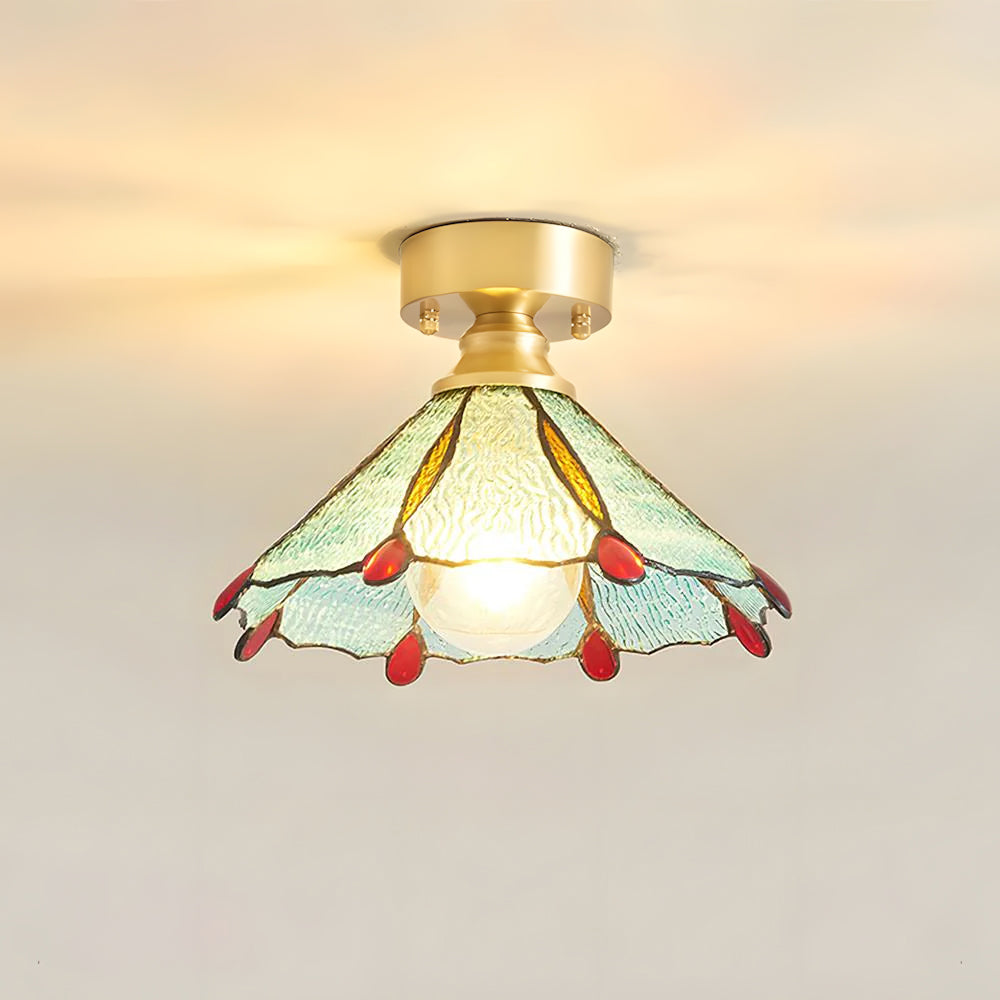 Retro Classic Tiffany Stained Glass Ceiling Light
