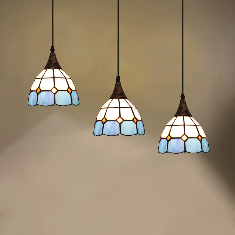 French Creativity Tiffany Stained Glass Chandelier