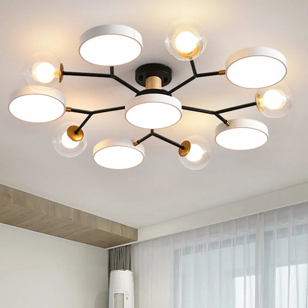 Nordic Style Creative Branch Colorful LED Living Room Ceiling Light