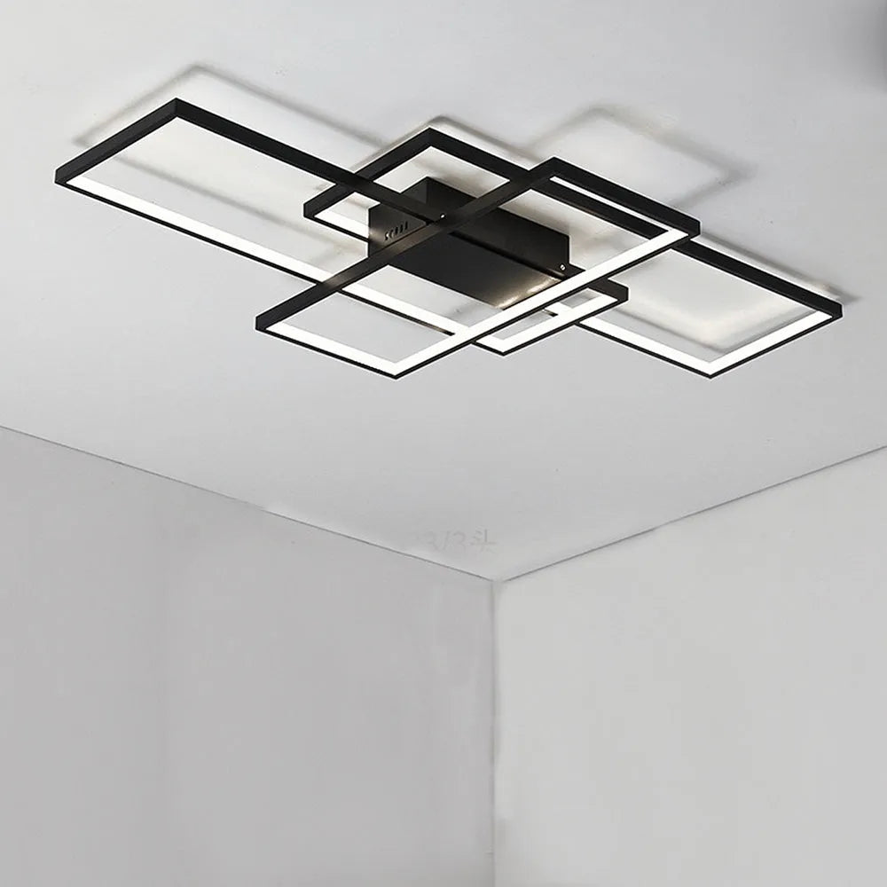 Large Modern Creative Shaped Aluminum LED Living Room Ceiling Light