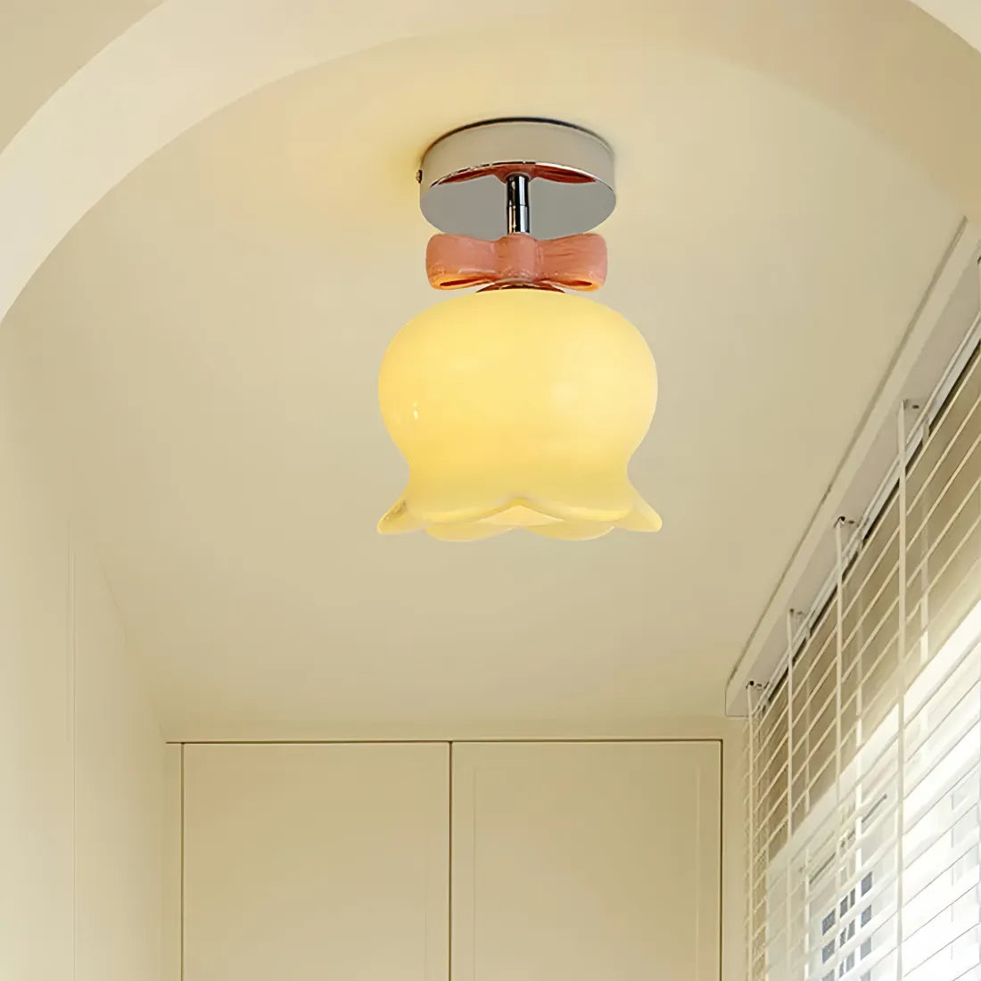 Modern Cream Style Cute Creative Flower Shaped Ceiling Lighting