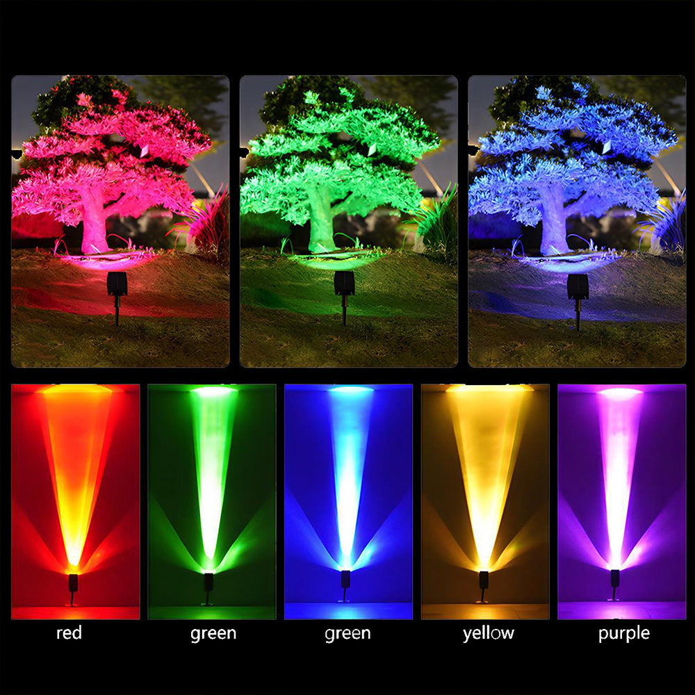 Modern Waterproof LED Solar Multi-zoom Landscape Lighting