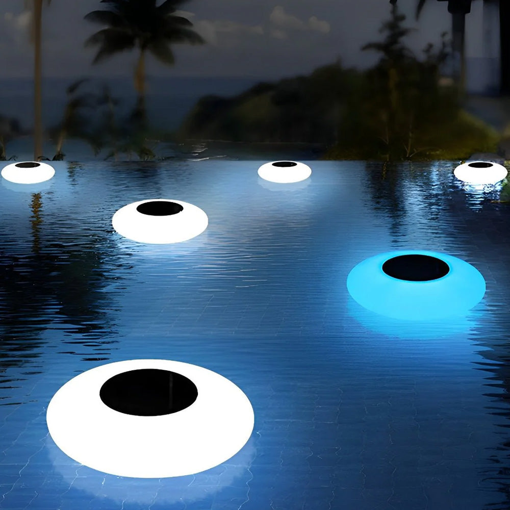Lightcollects Modern Round Rgb LED Waterproof Abs Solar Floating ...