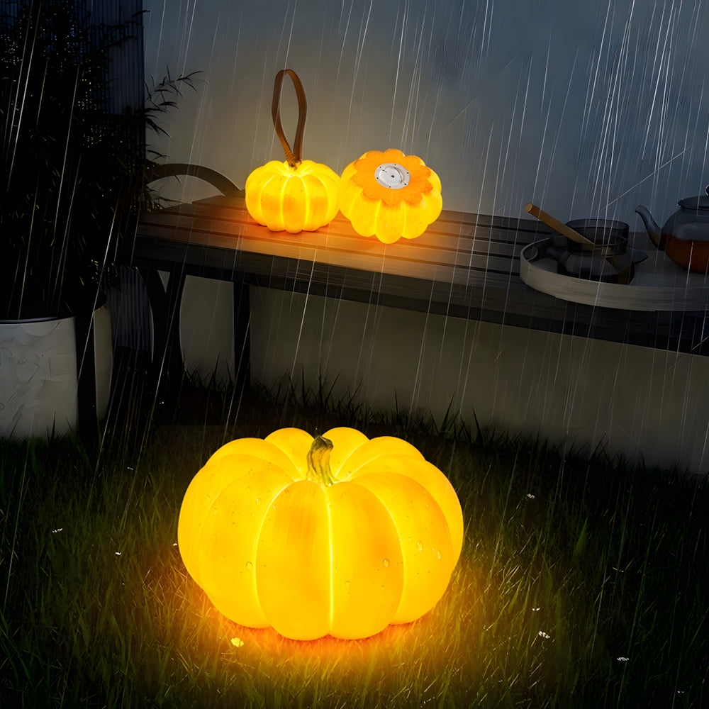 Creative Modern Pumpkin Orange Resin LED Outdoor Light