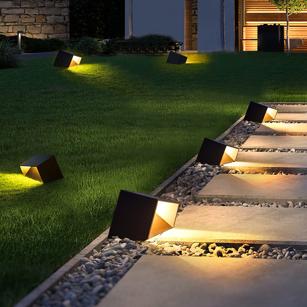 Modern Minimalist Cube LED Outdoor Garden Light