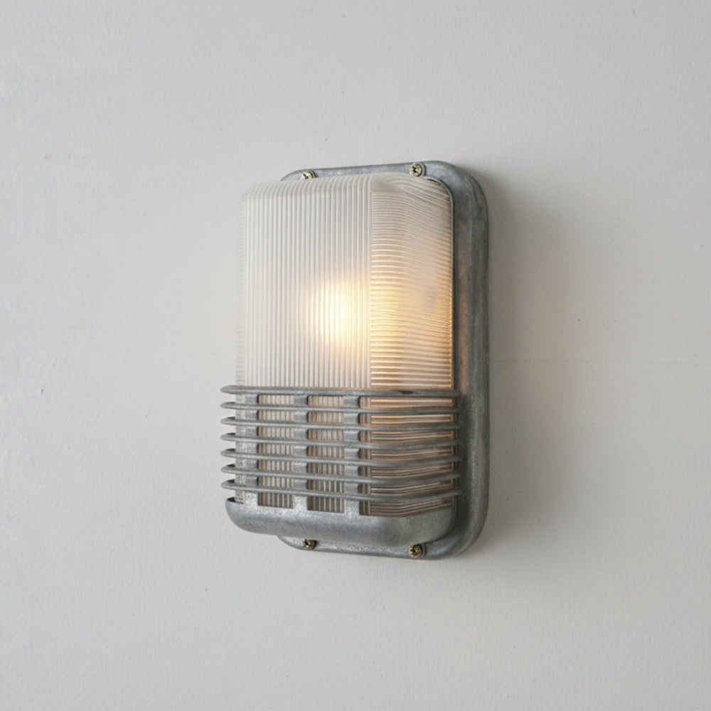 Industrial Vintage Silver Metal Outdoor Wall Lamp