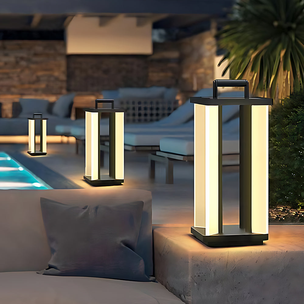 Minimalist Design Square Stainless Steel Outdoor Light