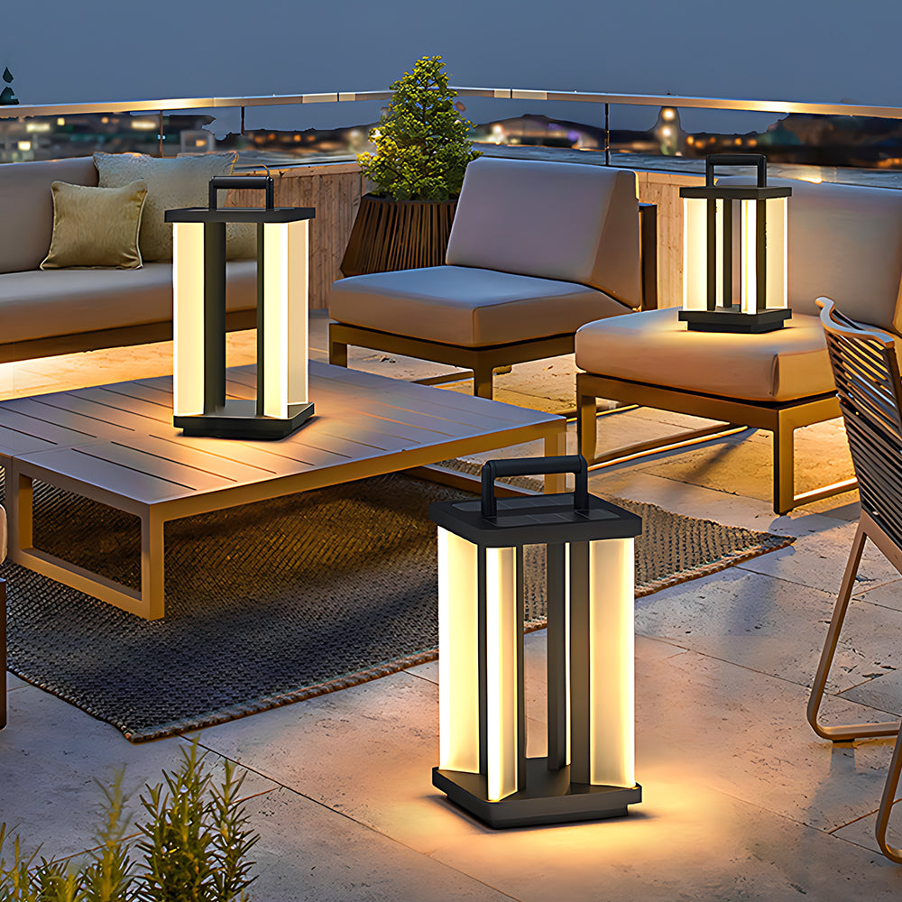 Minimalist Design Square Stainless Steel Outdoor Light