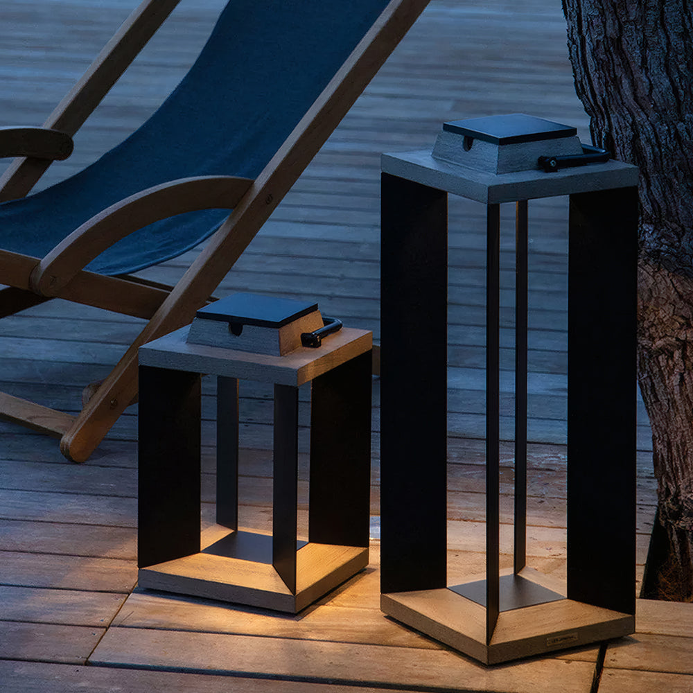 Minimalist Modern Square Solar Stainless Steel Wireless Outdoor Light