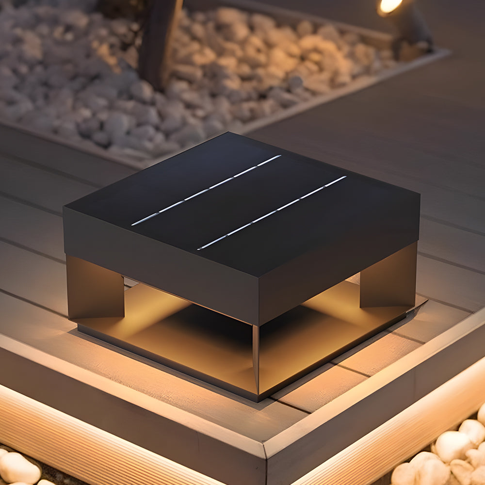 Minimalist Modern Hollow Square Stainless Steel Outdoor Light