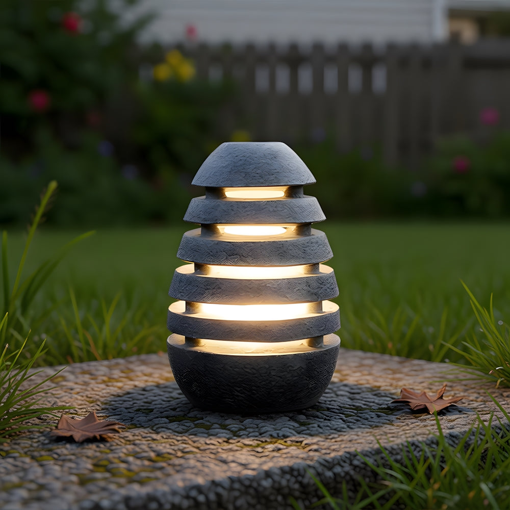 Modern Creativity Stone Shaped Resin LED Outdoor Light