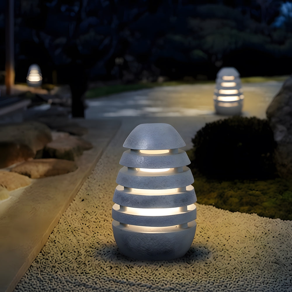 Modern Creativity Stone Shaped Resin LED Outdoor Light
