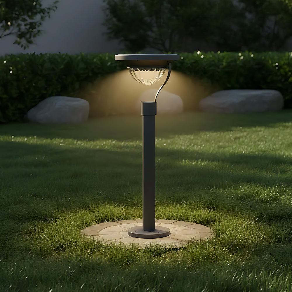 Elegant Bowl-Shaped Solar Aluminum Outdoor Light