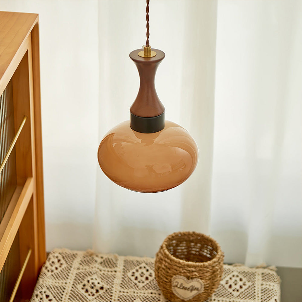 Modern Brown Glass Pendant Lamp