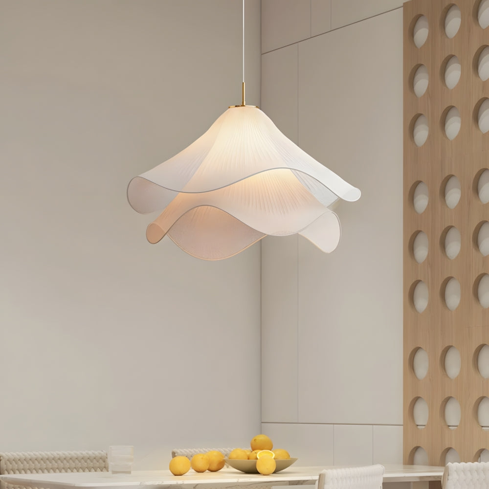 Dreamlike Floral Fabric Pendant Light