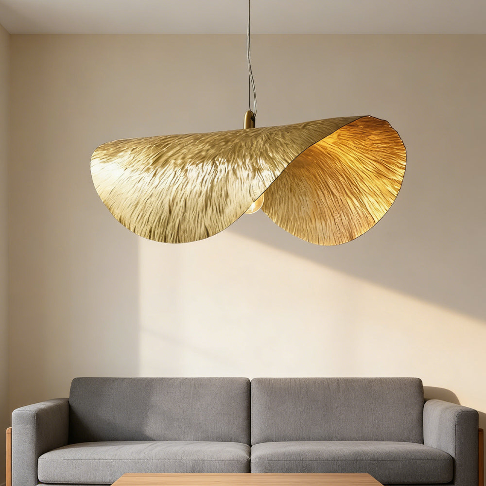 Nordic Luxury Copper Lotus Grace Pendant Light