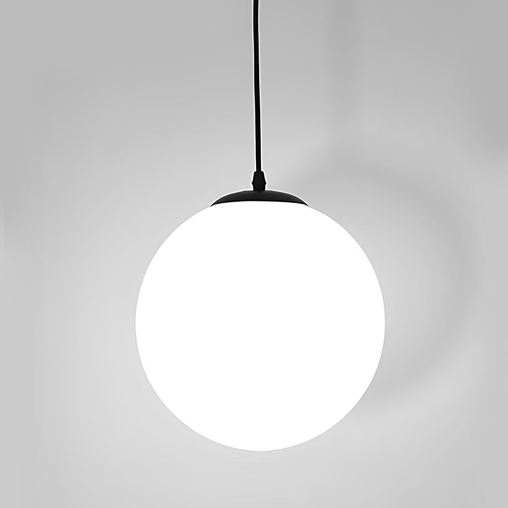 Modern Minimalist High-Brightness White Acrylic Globe Pendant Light