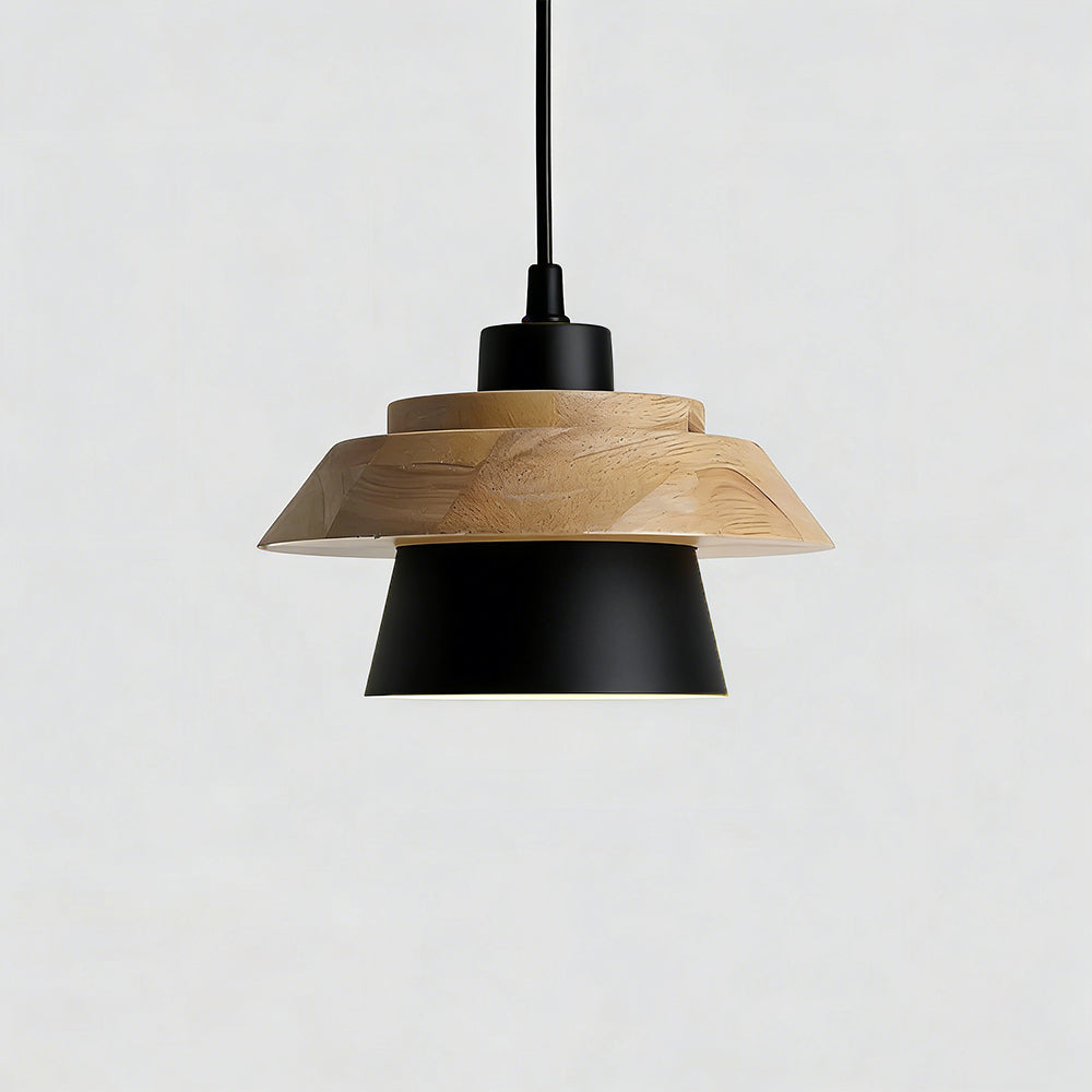 Nordic Minimalism Creativity Tiered Wooden Pendant Light