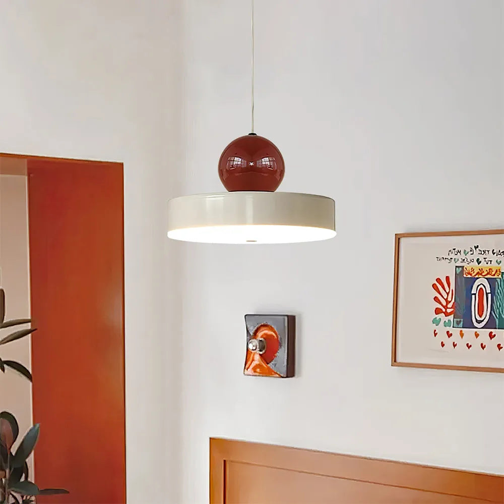 Small Wabi-Sabi Candy Color LED Dining Room Pendant Light