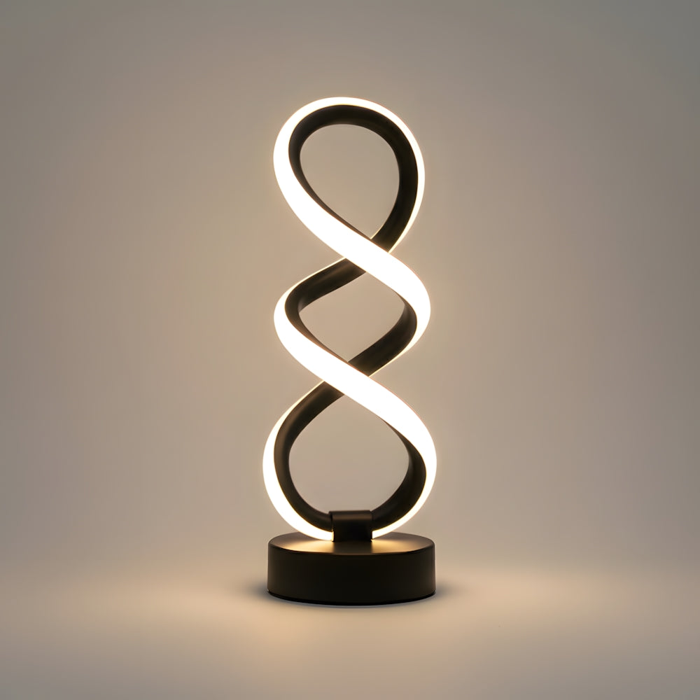 Modern Art Deco Double Helix Silicone LED Table Lamp