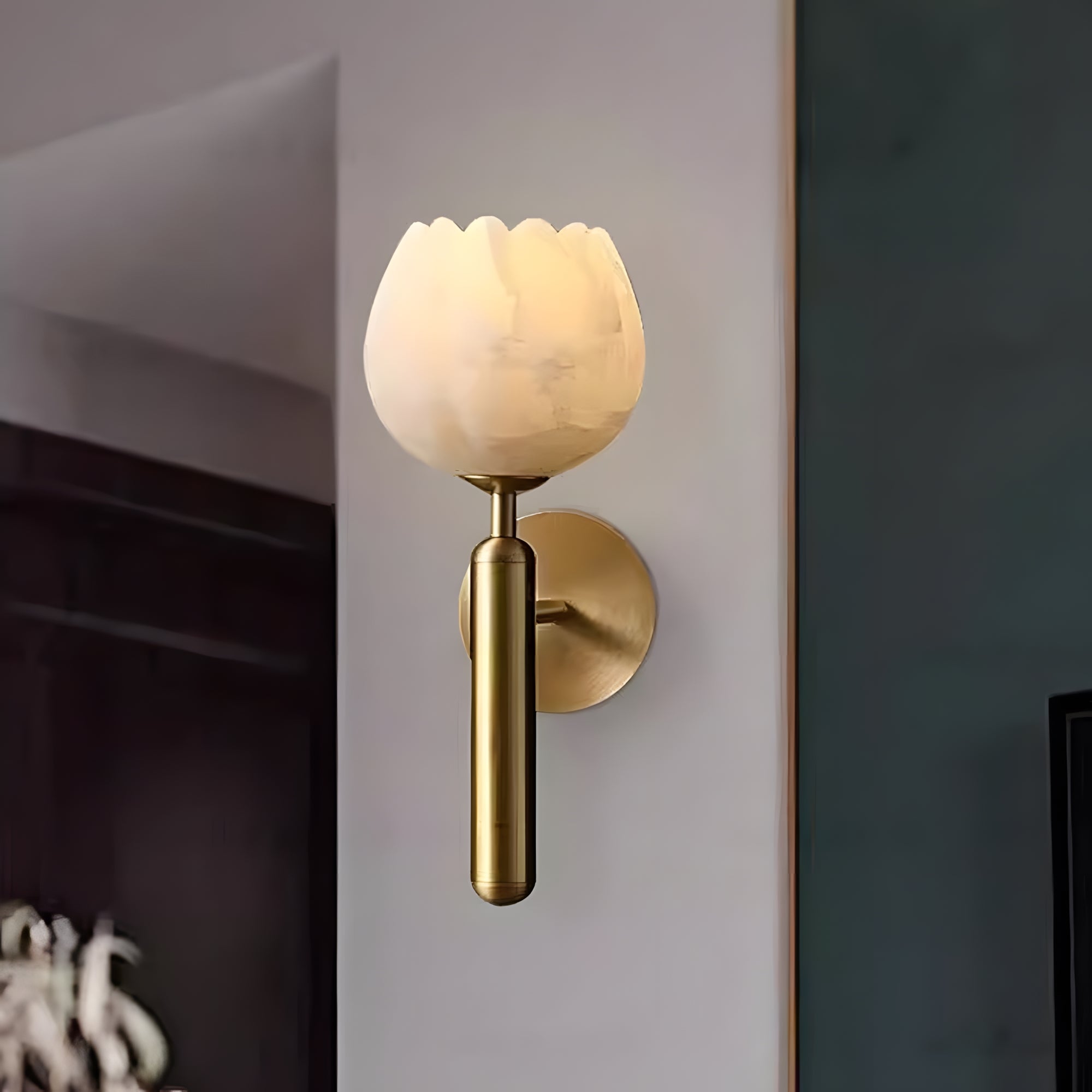 French Botanical Elements Bedside Wall Lamp