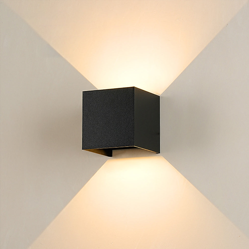 Nordic Outdoor Black Metal  Up and Down LED Wall Light