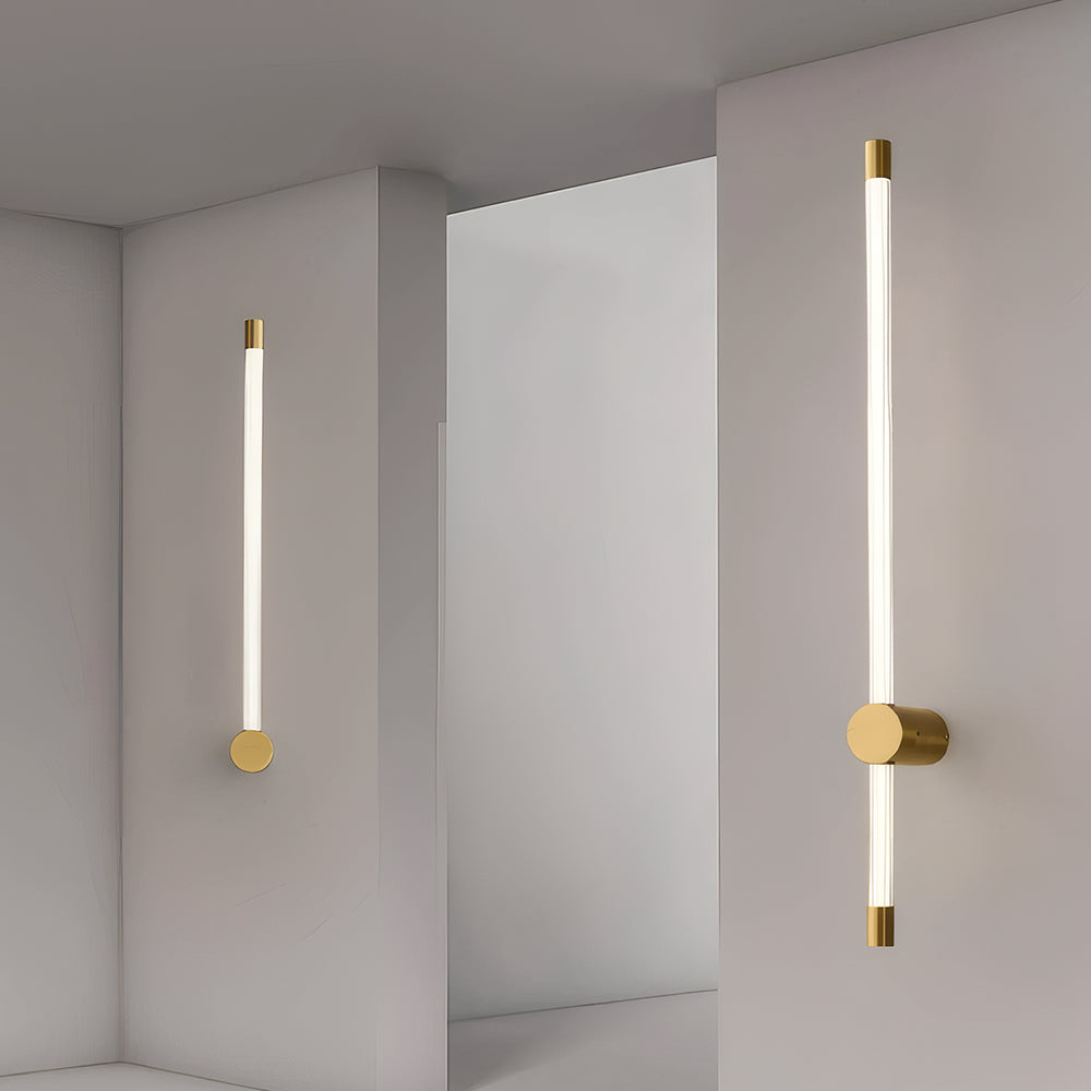 Minimalist Glam Transparent Long Glass Wall Light