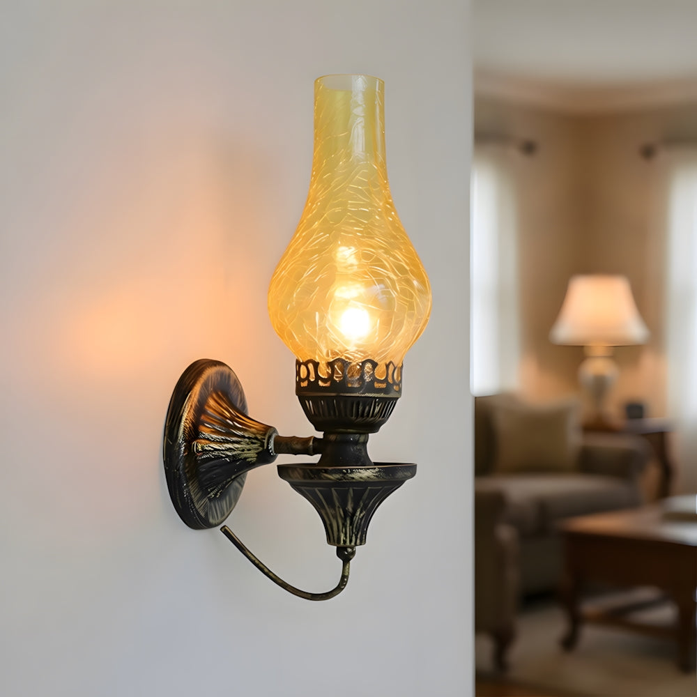 Vintage Rustic Kerosene Iron Wall Light