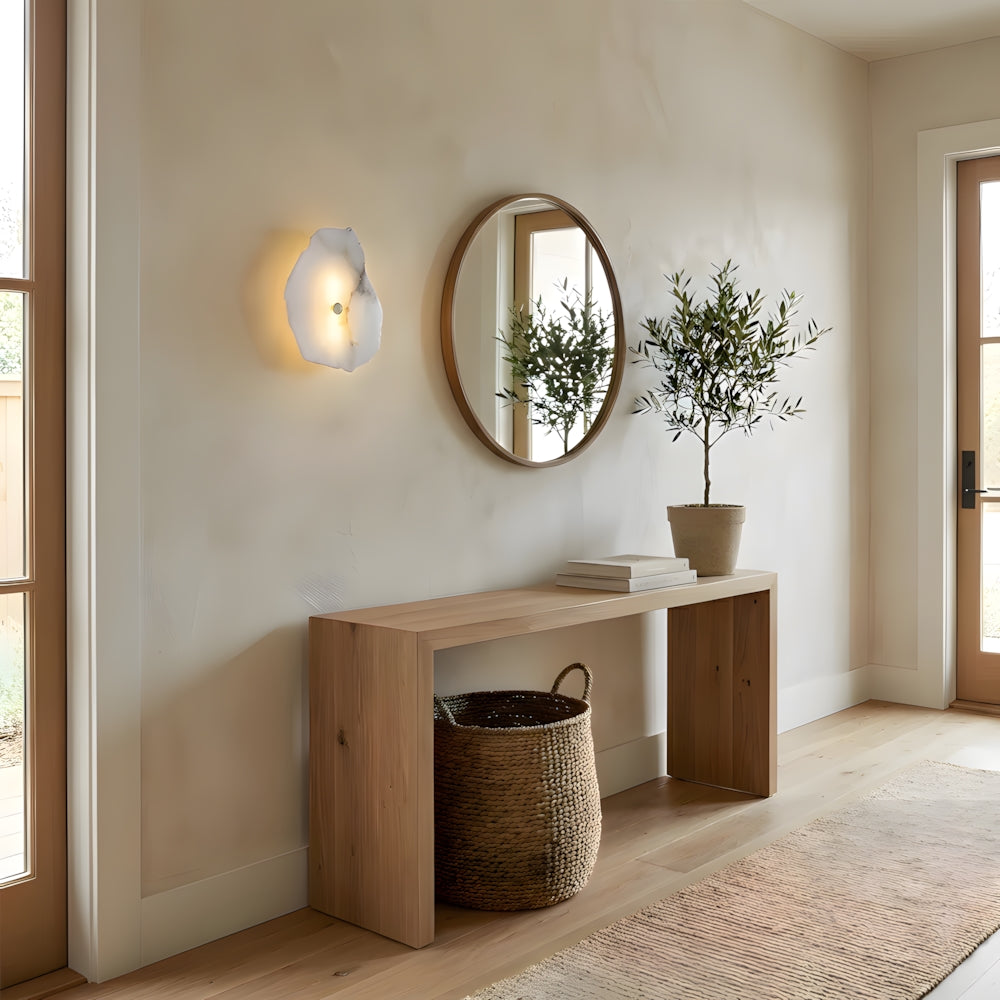 Nordic Elegance Irregular Alabaster LED Wall Light
