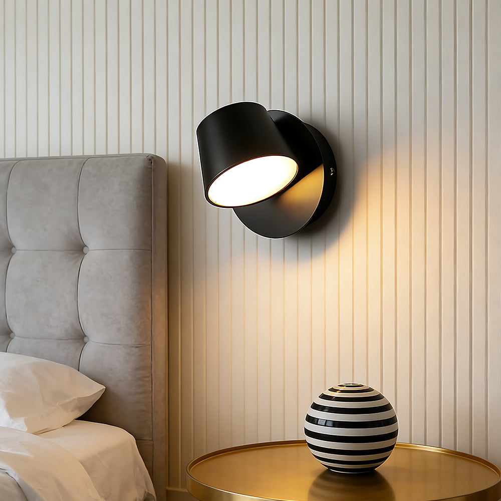 Minimalist Matte Bowl-Shaped Aluminum Wall Lamp