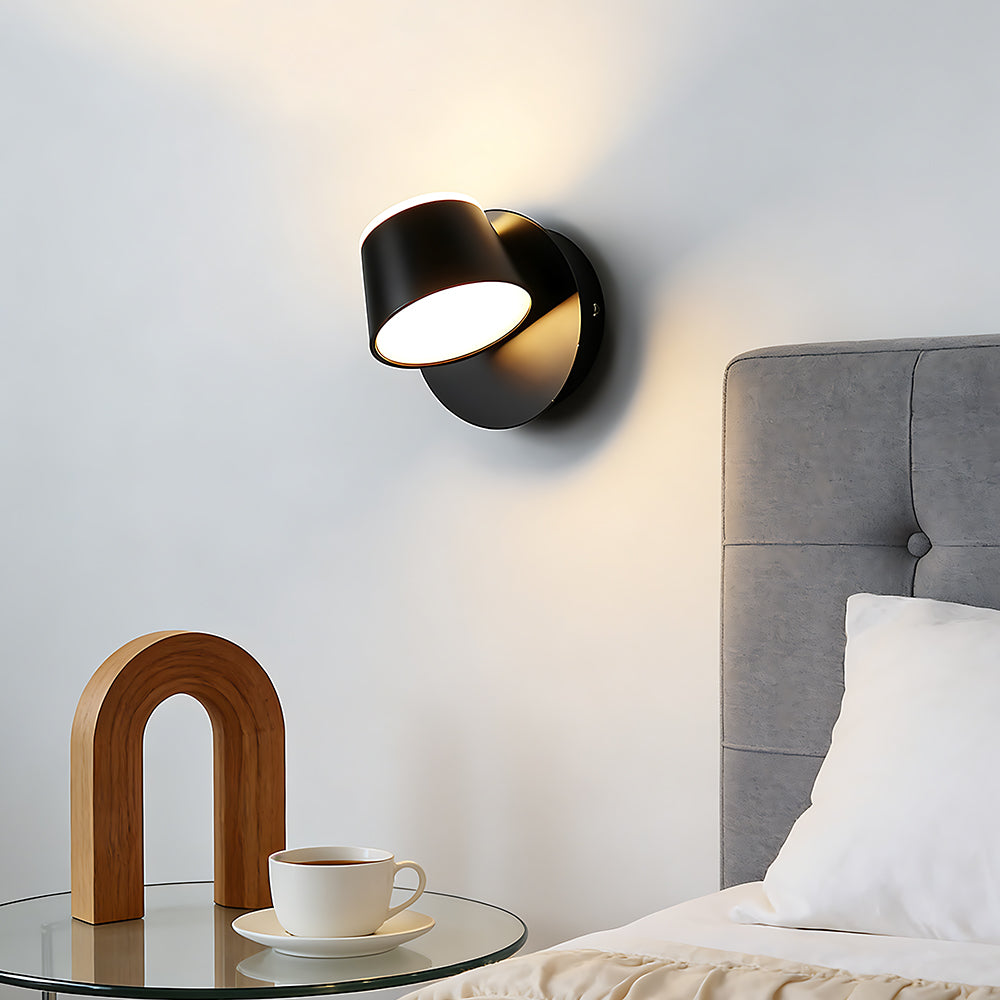 Minimalist Matte Bowl-Shaped Dual-Sided Aluminum Wall Lamp