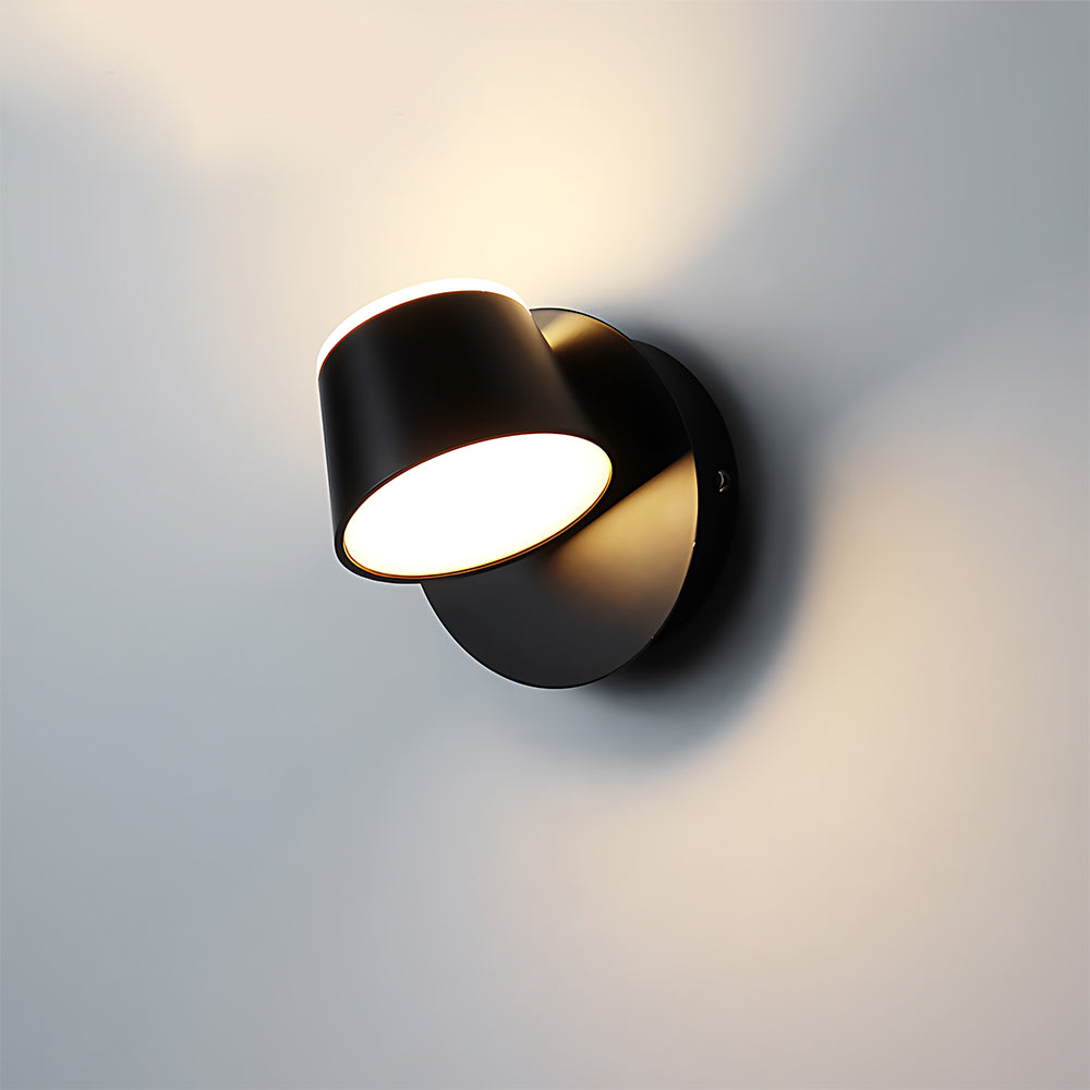Minimalist Matte Bowl-Shaped Dual-Sided Aluminum Wall Lamp