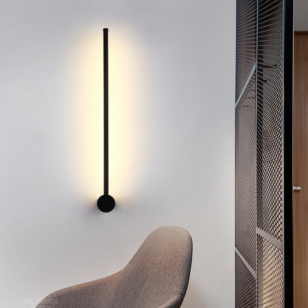 Minimalist Industrial Linear Cylindrical Metal LED Wall Light