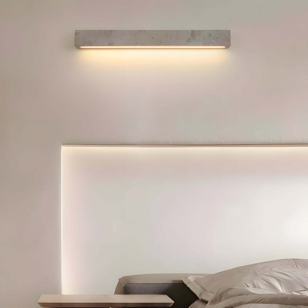 Elegance Minimalism Linear Yellow Travertine LED Wall Light