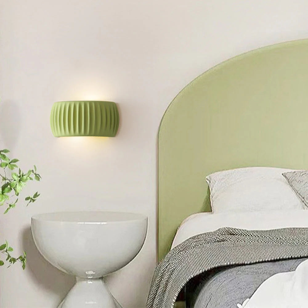 Macaron Cream Color Simple Bedroom Bedside Wall Lamp