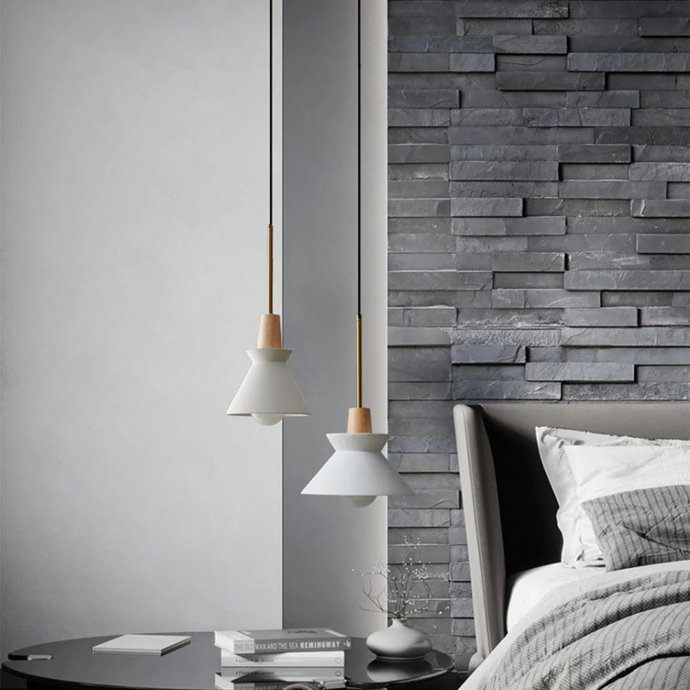 Lightcollects Home Modern Minimalist Nordic Style White Conical Pendant Light