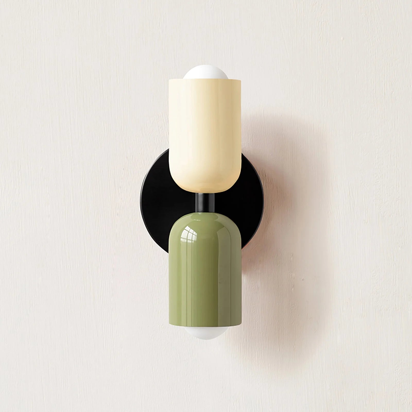 Modern Cream Style Short Double Head Bedside Wall Light